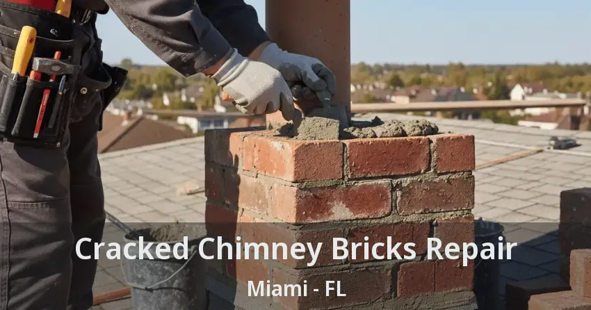 Cracked Chimney Bricks Repair Miami - FL